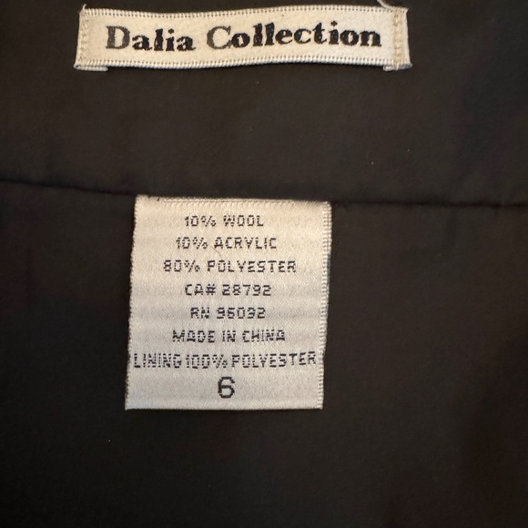 🖤DALIA COLLECTION🖤 WOOL BLEND WEAVE LINED FAUX LEATHER TRIM POCKETS MINI SKIRT - Picture 5 of 9